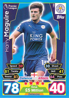 Harry Maguire Leicester City 2017/18 Topps Match Attax #150